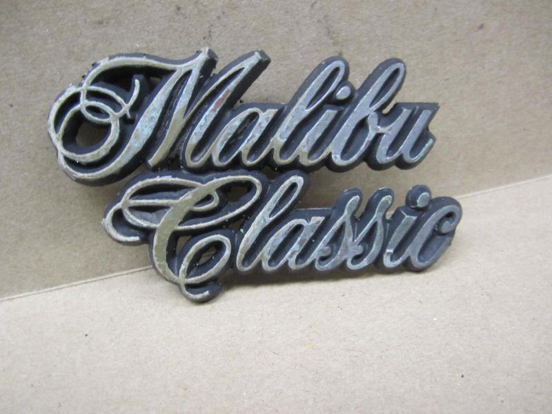 Chevy chevrolet malibu classic emblem ornament " malibu classic "