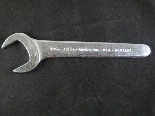 Armstrong 1 3/16" single open end #1238 armaloy wrench.  made in usa.>