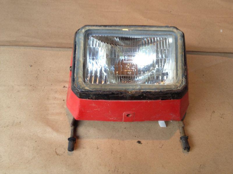 Oem 83 84 85 honda 200x atc head light assy w/ bucket, lens, bracket atc200x