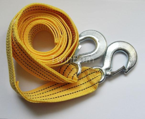 Universal 9ft emergency car cable towing nylon strap rope w/2 hooks 6000lb new