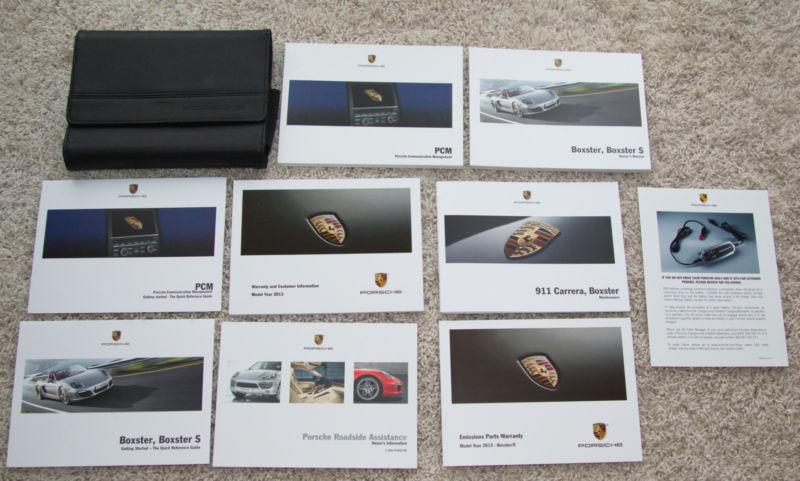 2013 13 oem  porsche 981 boxster s owner's manual set + pcm navigation + case