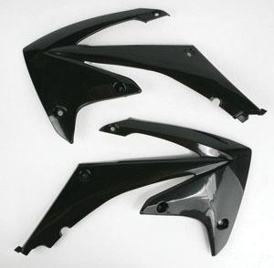 Ufo plastics radiator covers black for kawasaki klx110 10-11