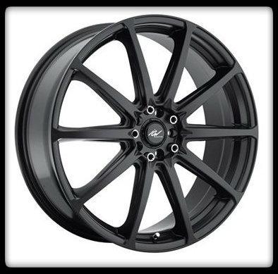 17x7.5 icw racing 215b banshee 5x100 5x4.5 accord neon xb gloss black wheel rims