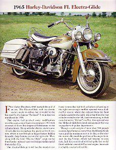  1965 harley davidson fl electra-glide motorcycle article - must see !!