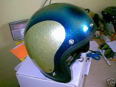 Nos new shoei fancy blue metalflake motorcycle helmet