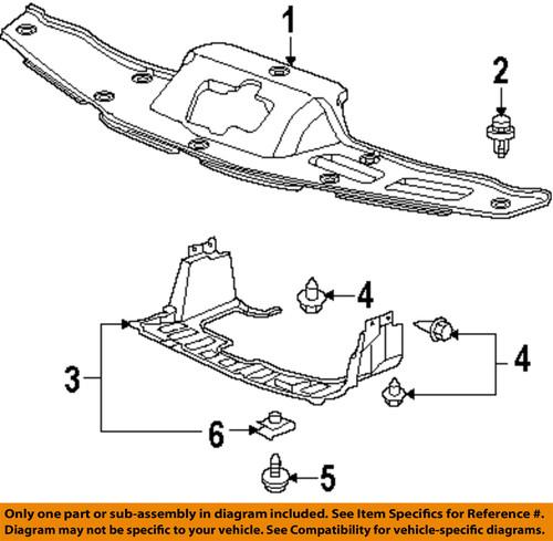 Honda oem 71125tk6a01 splash shields-sight shield