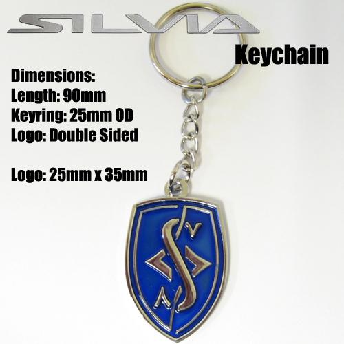 Blue silvia logo key chain- nissan key tags keychain 240sx s13 s14 180sx