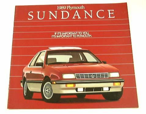 1989 89 plymouth sundance brochure deluxe turbo rs