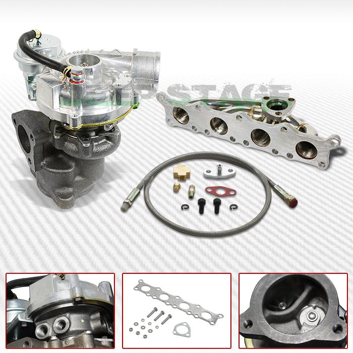 K03 3pc turbo kit w/intercooler+oil feed line+manifold 97-06 audi a4 1.8l i4