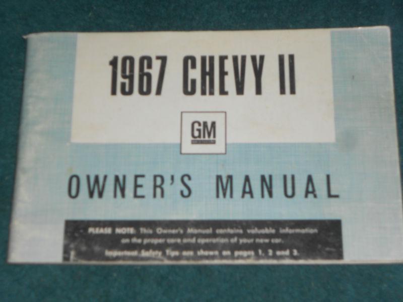 1967 chevrolet (of canada) chevy ii / owner's manual / owner's guide / original 