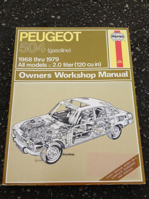 Peugeot 504 haynes repair manual 1968-1979 gasoline 2.0 liter 