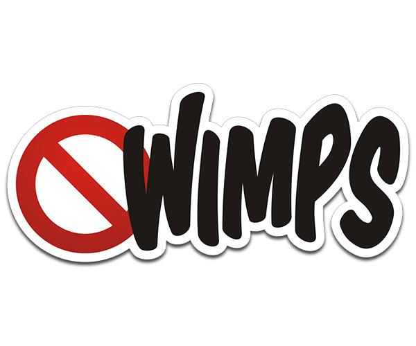 No wimps rock crawler decal 5"x2.2" warning 4x4 off road truck sticker zu1