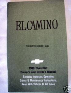 1980 el camino owners manual