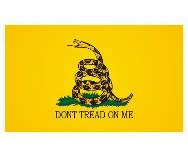 Gadsden flag decal 5"x3" don't dont tread on me american usa vinyl sticker zu1