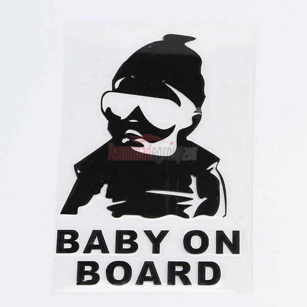 New baby on board carlos hangover funny car auto bus vinyl sticker decal black