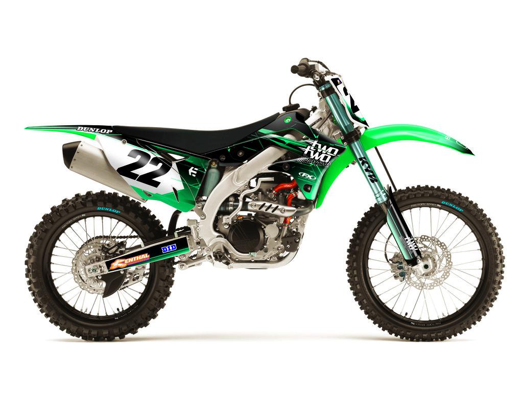 Factory effex two two motorsports limited graphic kit for kawasaki kx450f 12-13