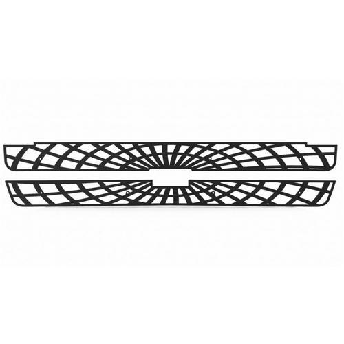 Chevy silverado 99-00 black spider web front metal grille trim cover insert