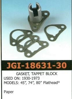 James 1930-1973  flathead front & rear tappet block gasket - close out