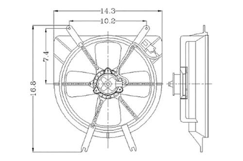 Replace ho3115101 - 99-00 honda civic radiator fan assembly car oe style part