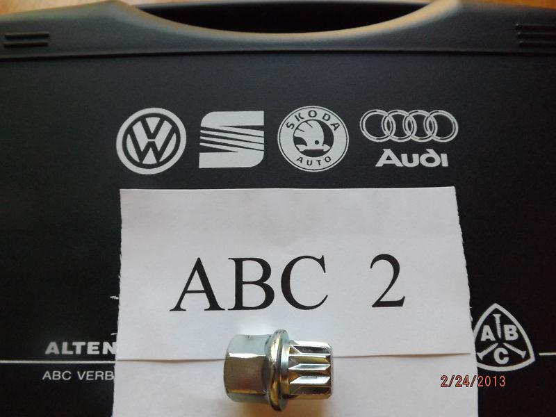 Vw & audi wheel lock key # 2, with thirteen splines