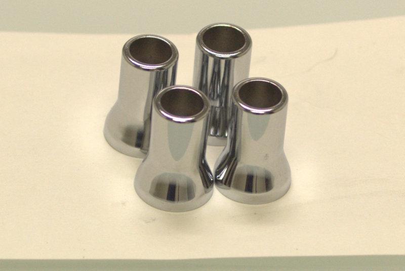 Tire valve stem cap & sleeve cover chrome set