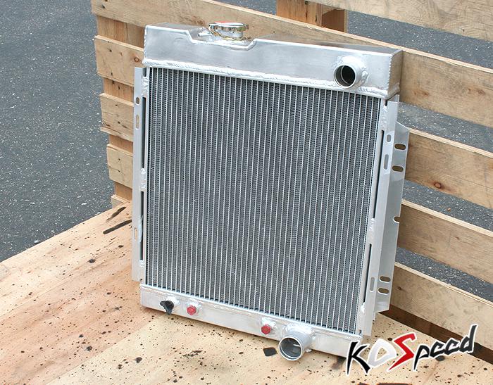 64-66 ford mustang manual transmission tri core 3 row aluminum racing radiator