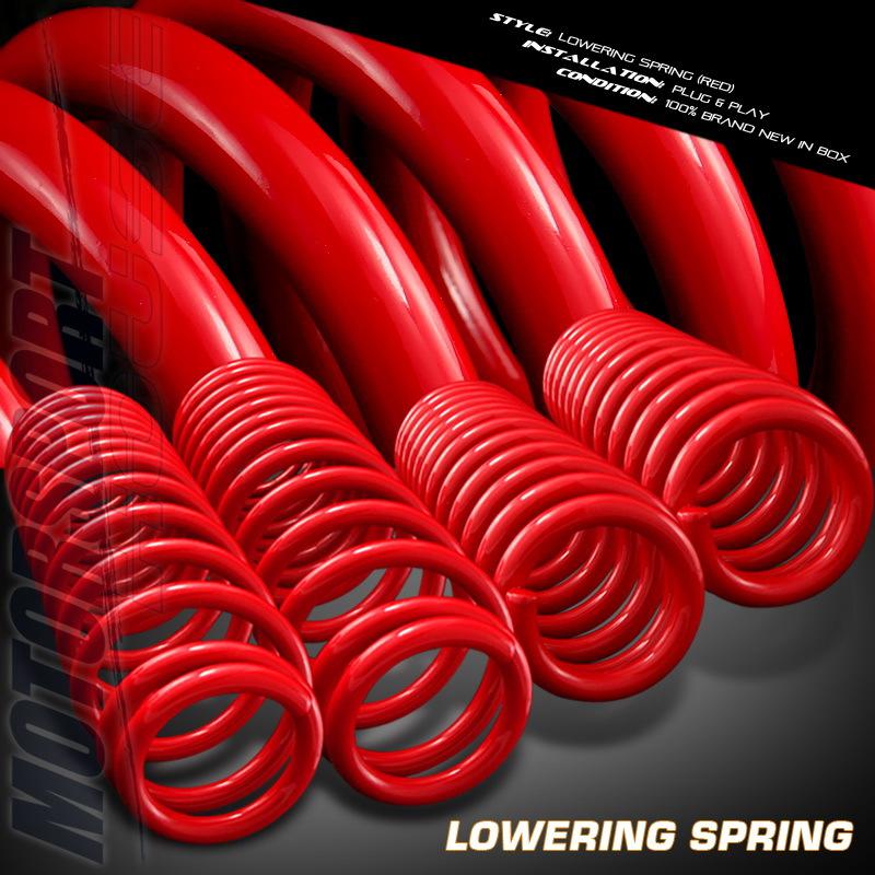 1990 1991 1992 1993 acura integra 2dr 4dr red lowering spring gs rs ls 2.25" jdm