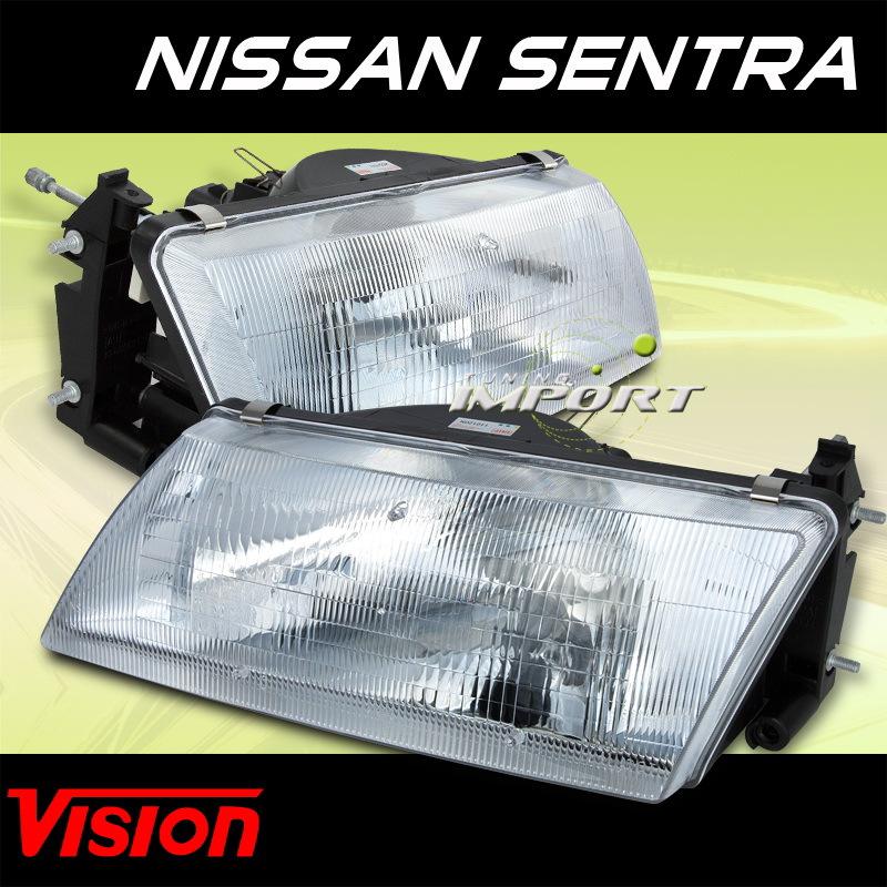 Nissan 95-99 sentra vision replacement lh+rh headlights lamps assembly set new