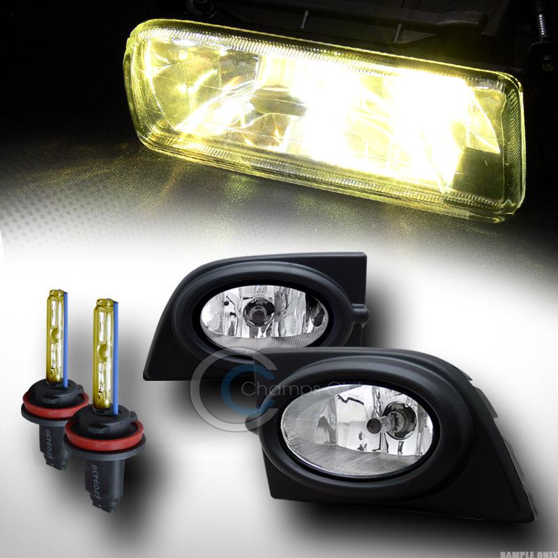 3000k hid xenon w/chrome front bumper fog lights+switch 06-08 honda civic 4d/4dr