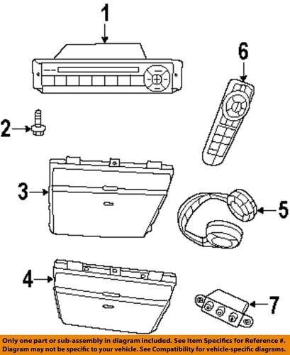 Volkswagen oem 7b0035208 entertainment system-remote control