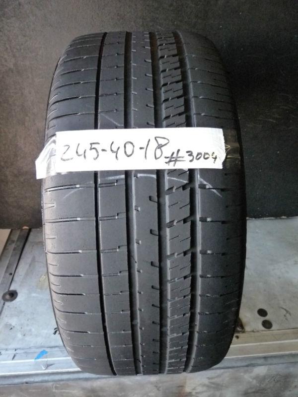 1 used tire goodyear eagle f1 supercar 245 40 18 88y 4.5/32nds life # 3004