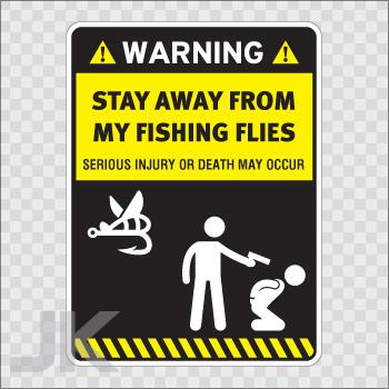 Decals sticker sign signs warning danger caution stay away lures 0500 z4rbz