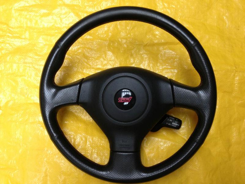 2004 2005 subaru impreza wrx sti oem steering wheel with airbag. air bag. gd.