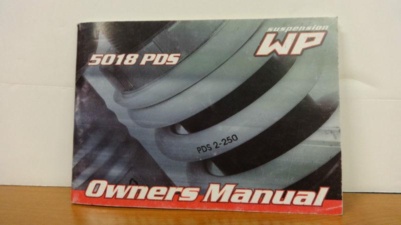 Wp suspension shock absorber owner's manual 5018 pds, 53000055 rev 1.0