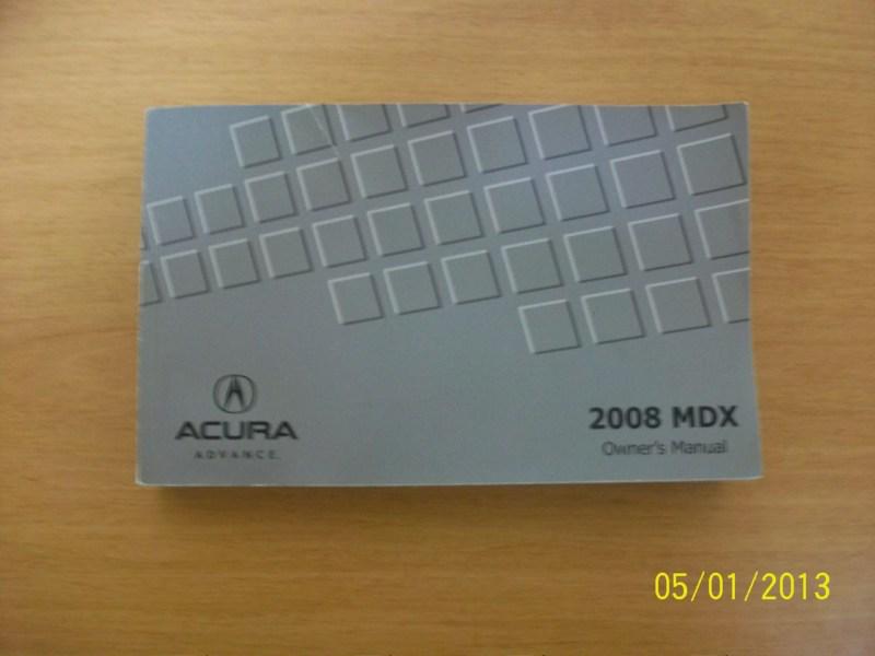 2008  acura  mdx   owners manual