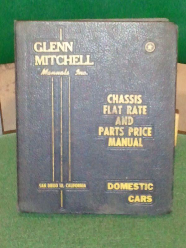 Glenn mitchell chassis flat rate and parts price manual 1954-1965