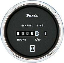 Faria chesapeake black hourmeter 13713