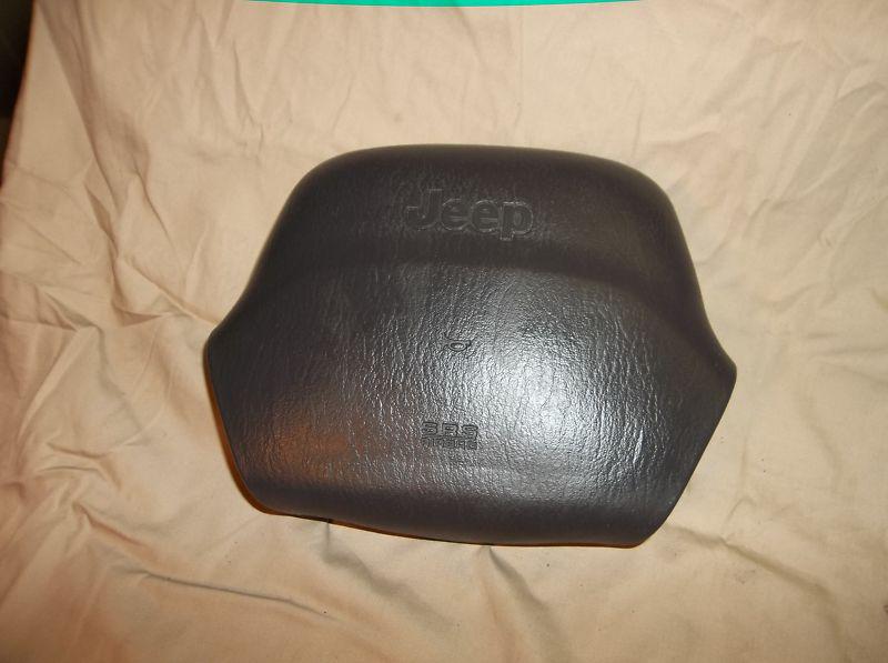 99 00 01 jeep cherokee xj drivers left dark gray steering wheel air bag, airbag