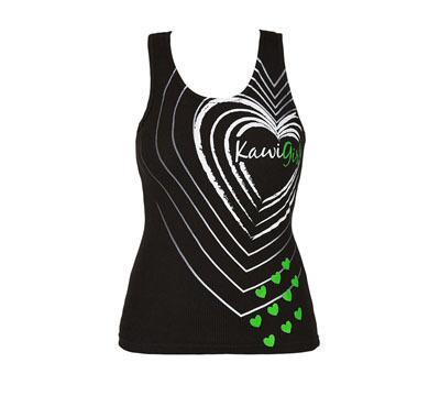 New kawasaki kawi girl heart throb tank top womens xl k012-2757-bkxl