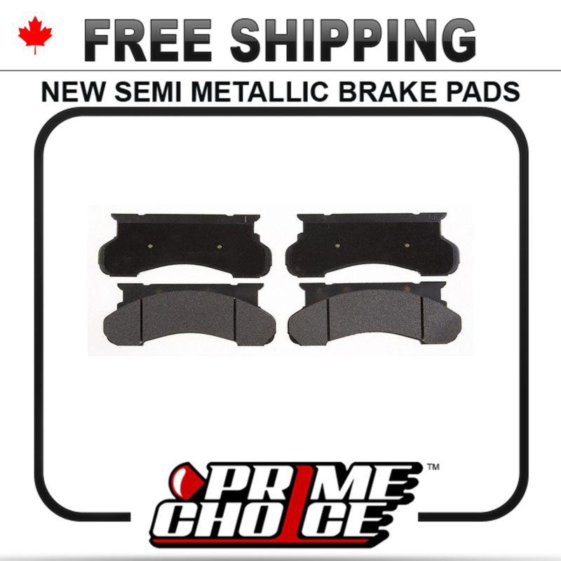 New premium complete set of front metallic disc brake pads with shims