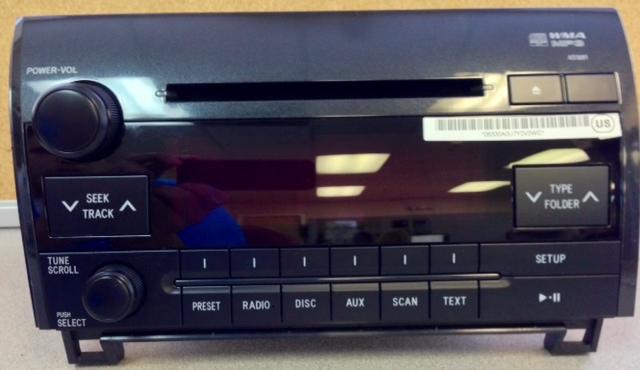 2009-2013 toyota tundra/sequioa new oem radio am/fm/cd/aux ready (86120-0c390)