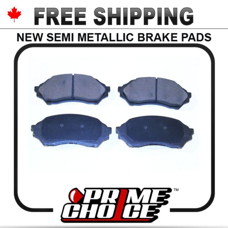 New premium complete set of front metallic disc brake pads with shims