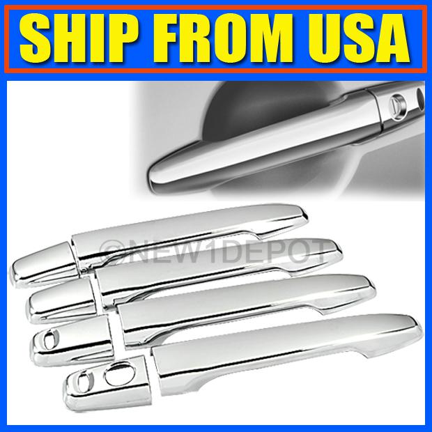 Us triple chrome door handle covers trim for mitsubishi lancer outlander 2008-11