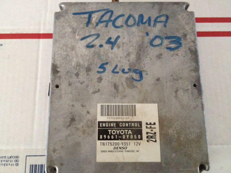 03 toyota tacoma 2.4 auto ecm ecu computer number 89661-0y050 