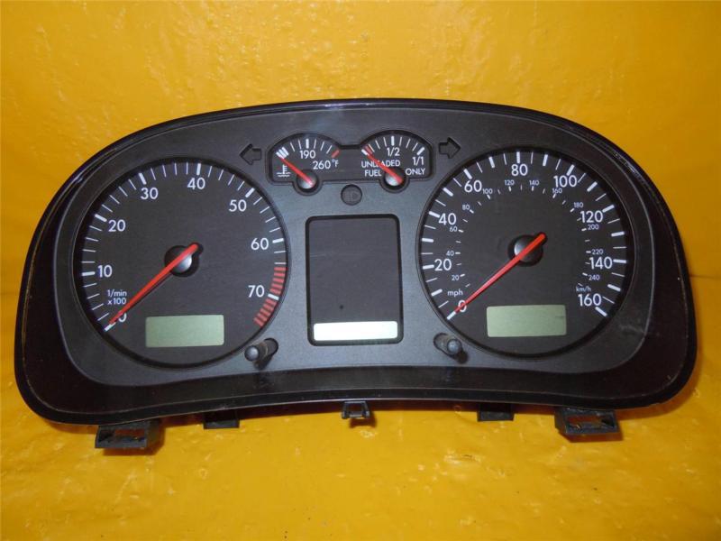 01 jetta speedometer instrument cluster dash panel gauges 128,715