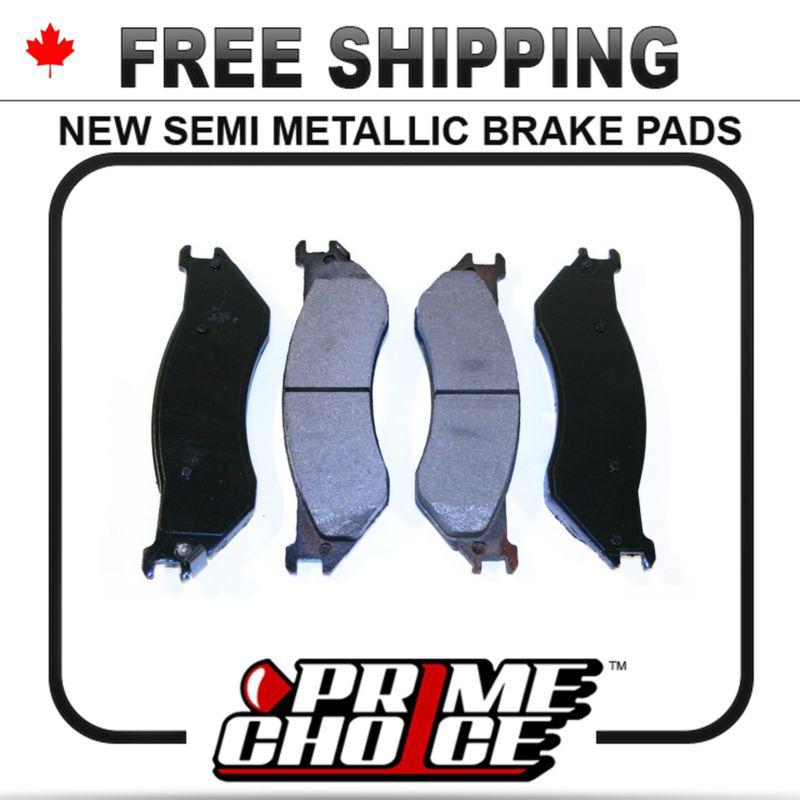 New premium complete set of front metallic disc brake pads with shims