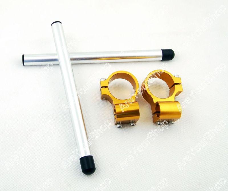 48mm handle bar clip on honda cbr600rr 2005-2010 suzuki gsxr1000 k9 09-10 gold