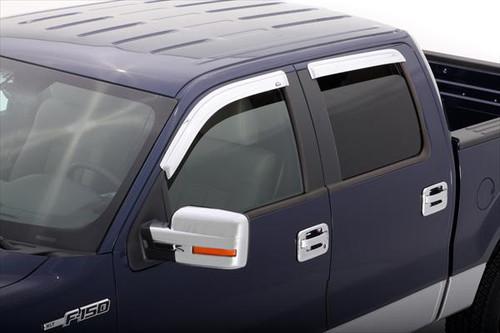 Avs 684155 09-13 ford f-150 front, rear window covers chrome chrome ventvisor