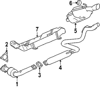 Chevrolet 15231157 genuine oem factory original converter & pipe gasket