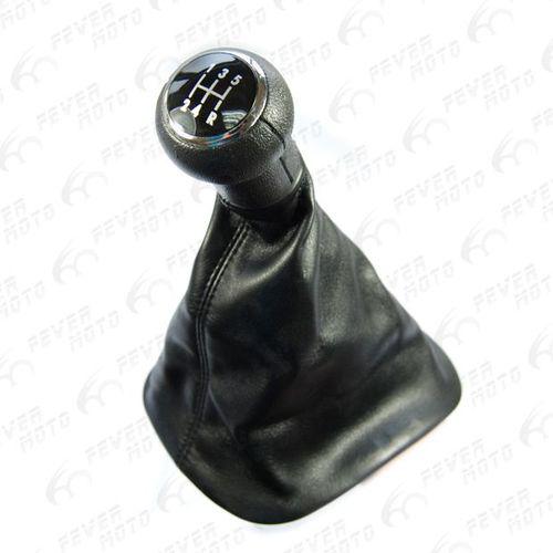 Black gear shift knob leather boot 5 speed controler for vw 96-05 passat b5 b5.5